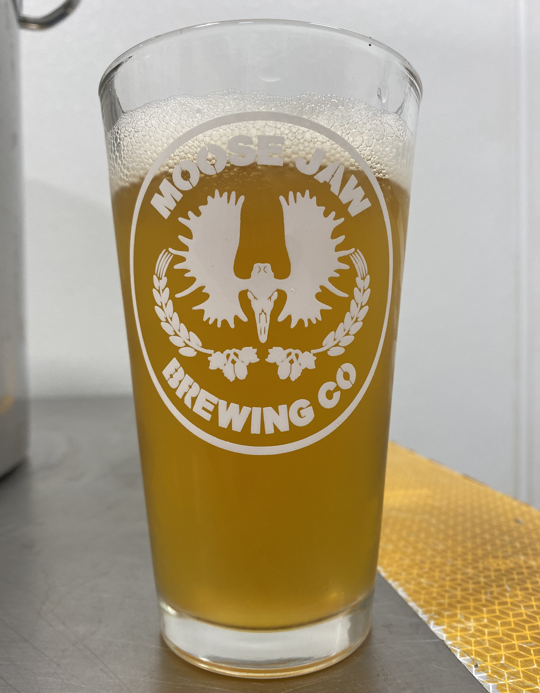 MJB Grass Fire beer in a glass