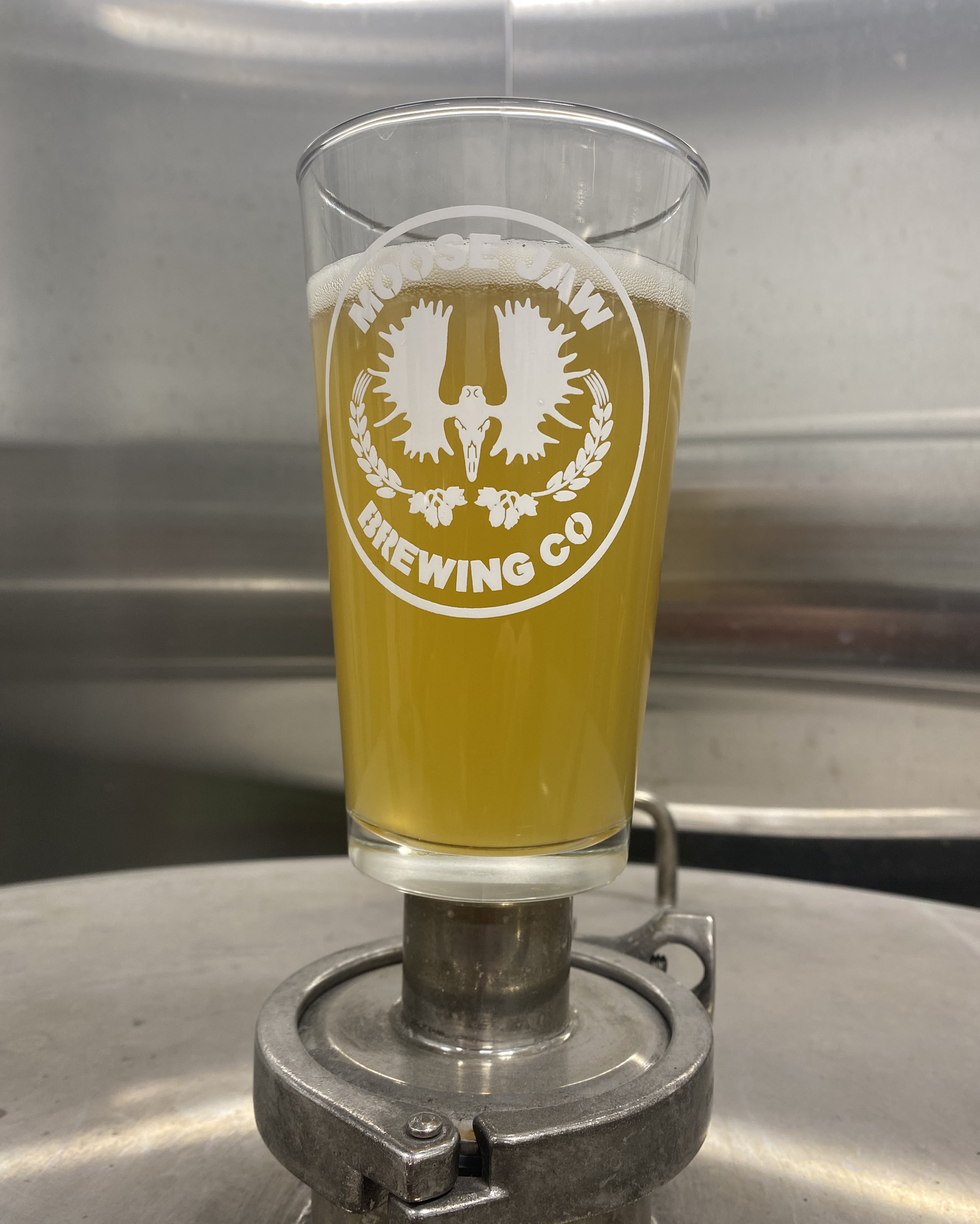 MJB Lemon Ginger Lite beer in a glass